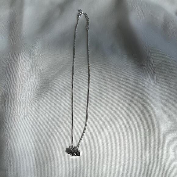 Nina Ricci Cube Pendant Necklace Rhodium Plated Pendant Swarovski Signed - Picture 8 of 9